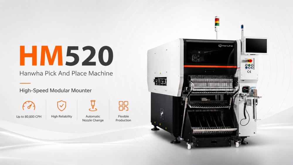 HM520 Hanwha Pick And Place Machine Machine de sélection et de placement Hanwha HM520