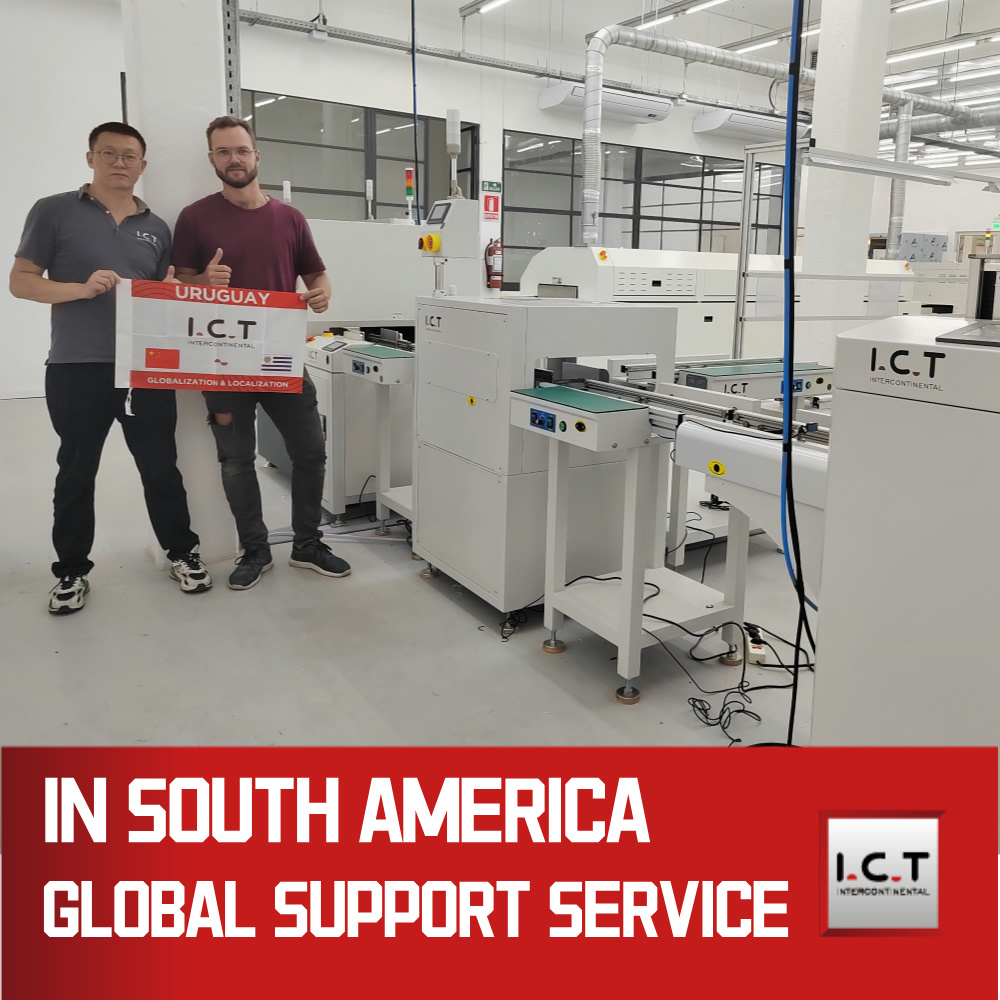 I.C.T | SMT PCB Liaison personnalisée Convoyeur avec le poste de travail