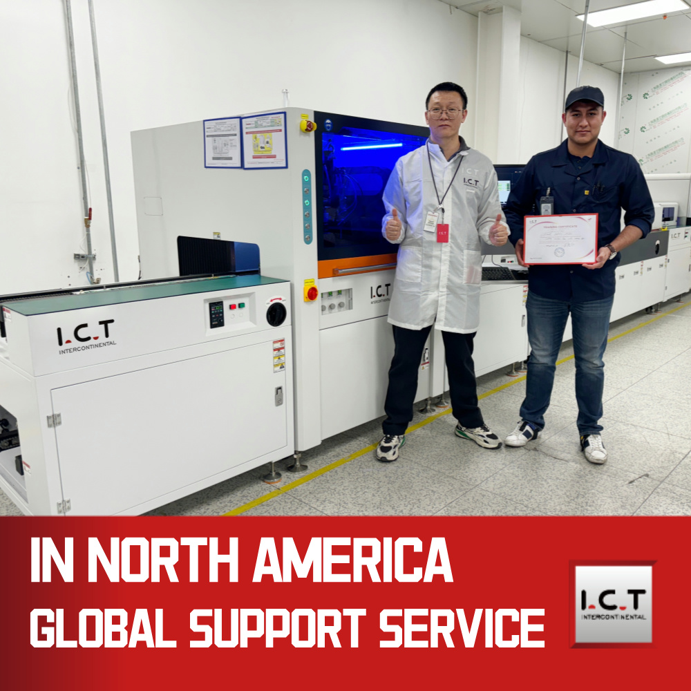 I.C.T | SMT Machine de vernissage conforme numérique double PCB Ligne de production