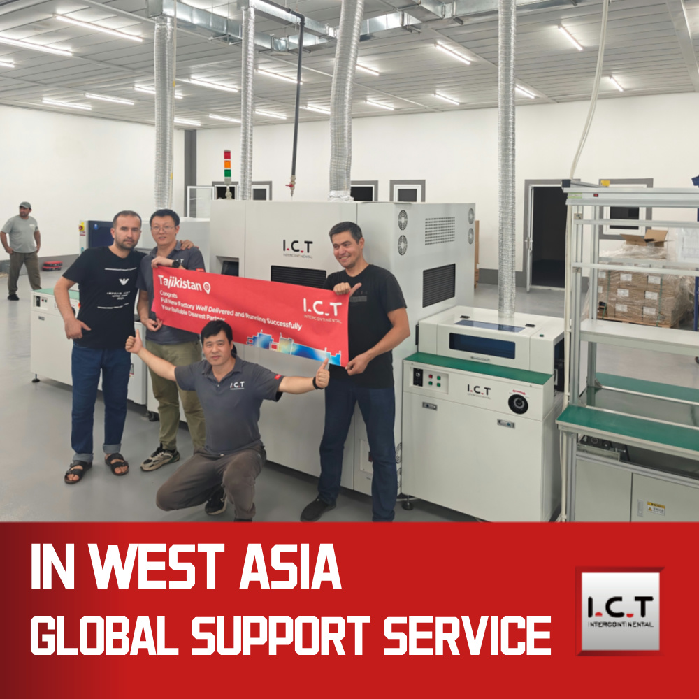 I.C.T | SMT Machine de collage par pulvérisation de revêtement pour PCB LED