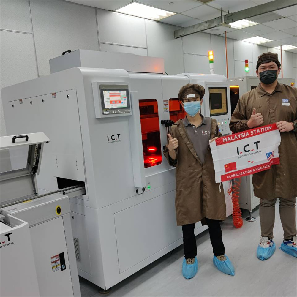 I.C.T | Système automatique de singularisation de substrat PCB Machine de découpe laser