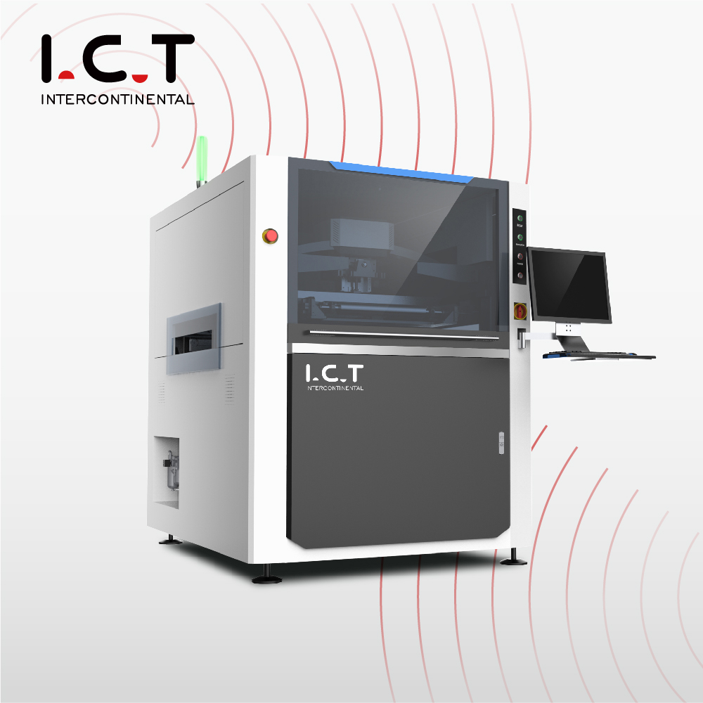 I.C.T - 5151 | Pâte de soudure PCB SMT Imprimante d'écran de la machine entièrement automatique pour LED