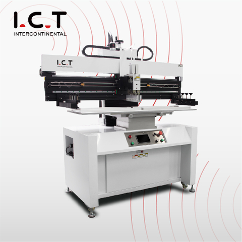 I.C.T |SMT imprimante sérigraphique semi-automatique PCB pâte à souder