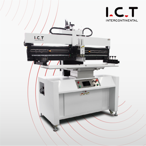 I.C.T |Imprimante à pochoirs semi-automatique à double raclette, travail Stable
