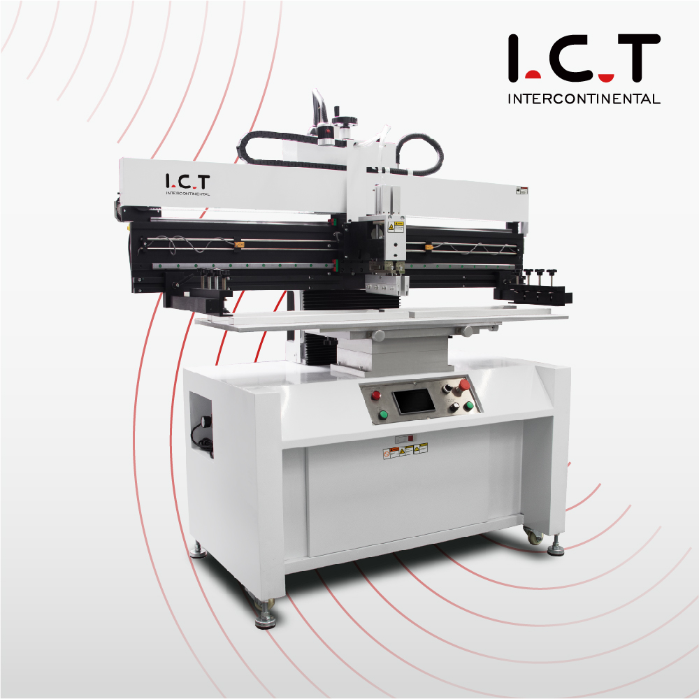 I.C.T |Imprimante de pochoir à pâte à souder semi-automatique Led SMT
