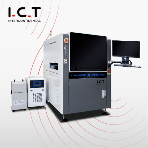 I.C.T |Machine d'impression laser automatique 3d, prix et numéro de lot, boîte en carton