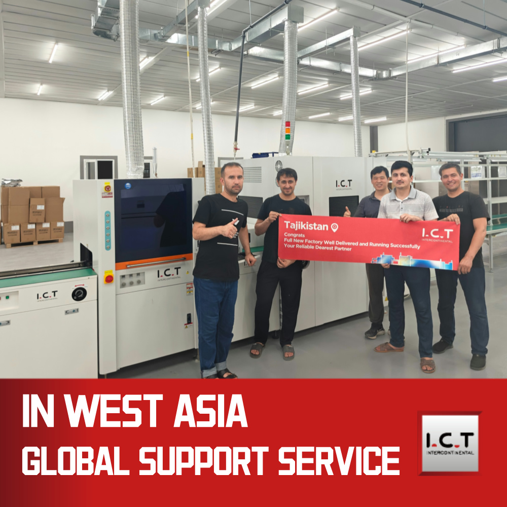 I.C.T | SMT Machine de vernissage conforme numérique double PCB Ligne de production