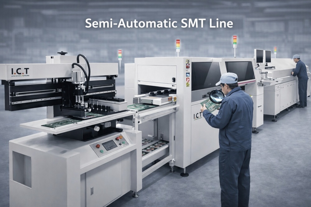 Ligne semi-automatique SMT