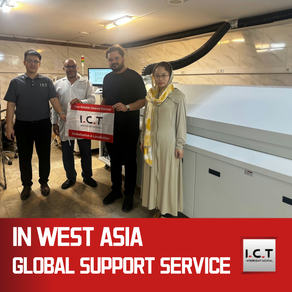 I.C.T | 9 zones SMT Four de refusion infrarouge SMT Prix de la machine d'assemblage