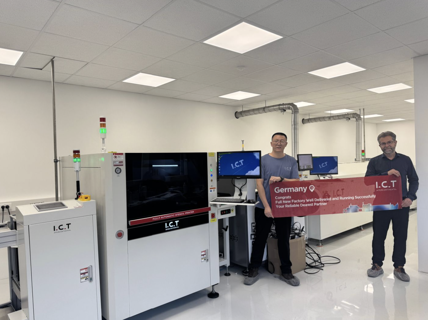 I.C.T SMT Ligne compl&egrave;te install&eacute;e avec succ&egrave;s.png