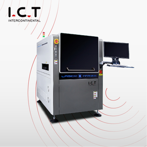 I.C.T |Machine de cylindre d'impression de tasse de marquage de date de laser de fibre de 30 watts pour la carte PCB
