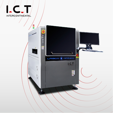 I.C.T |SMT PCB machine de marquage laser à code qr bidimensionnel 20w Prix