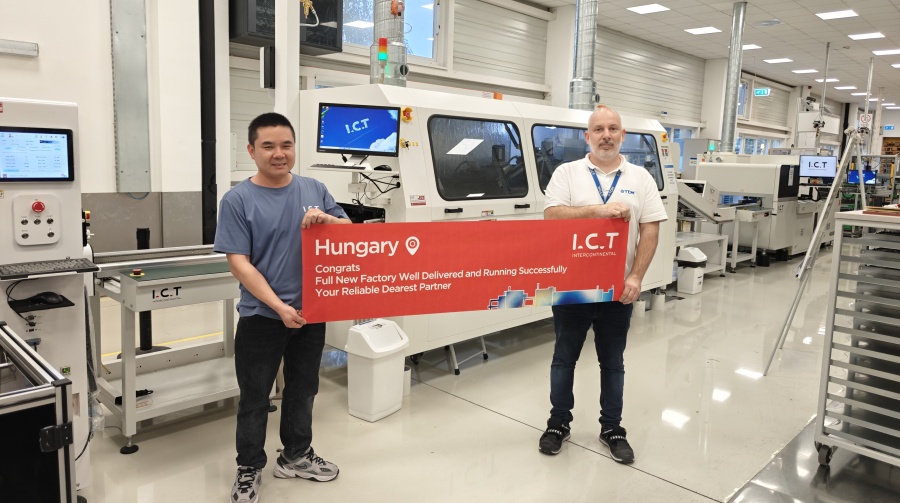I.C.T livre THT Ligne de production pour la fabrication de contrôleur de puissance en Hongrie