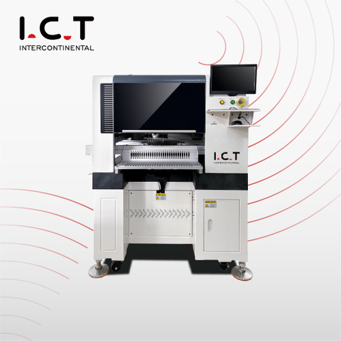 I.C.T |LED Chip Mounter Inline SMD Machine de montage Pick and Place avec 8 têtes 66 alimentateurs