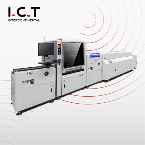 I.C.T |Flexibilité SMT PCBA Ligne de vernissage sélective double numérique pour PCB