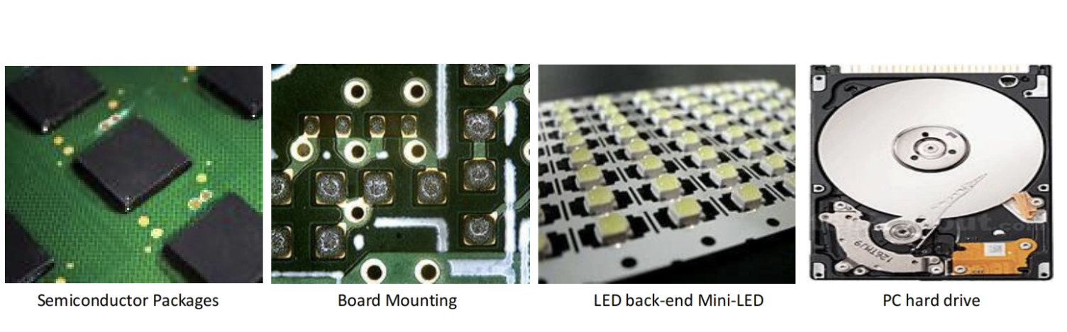 Application de la machine de distribution de jet de p&acirc;te &agrave; souder de haute pr&eacute;cision
