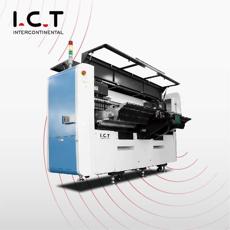 I.C.T |Machine de prélèvement et de placement entièrement automatique SMT Chip Shooter LED SMD avec 8 têtes 