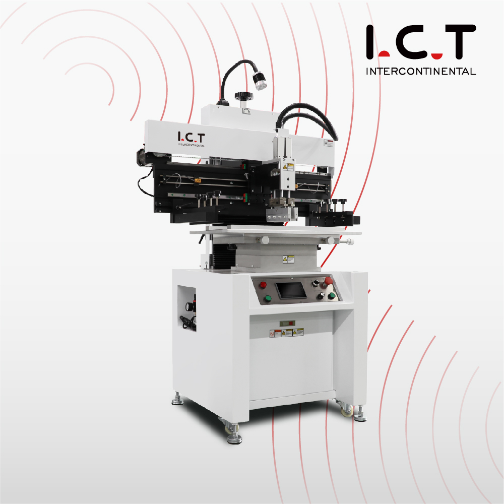 I.C.T SMT Imprimante semi-automatique pochoir Machine d'impression de pâte à souder