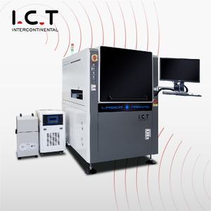 I.C.T |Machine de marquage laser volant en ligne uv 3w 5w pour qr