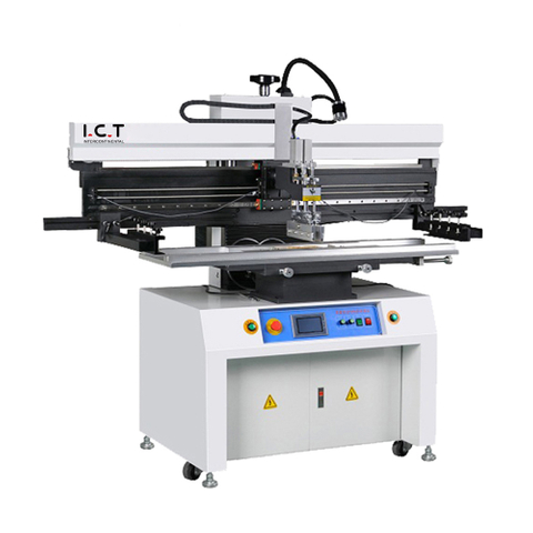 I.C.T-P12 |Imprimante d'écran SMT semi-automatique de haute précision pochoir dans la chaîne d'assemblage SMD