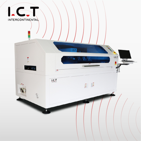 I.C.T |Machine d'impression entièrement automatique de soudure de pâte de carte PCB menée par 1200mm