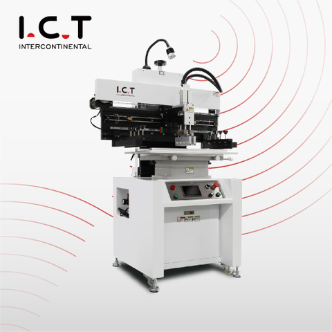 I.C.T |SMT imprimante sérigraphique semi-automatique PCB pâte à souder