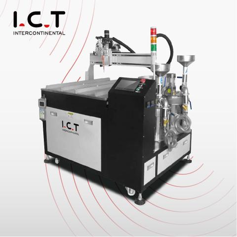 I.C.T |Machine d'empotage semi-automatique de distribution de colle époxy à deux composants