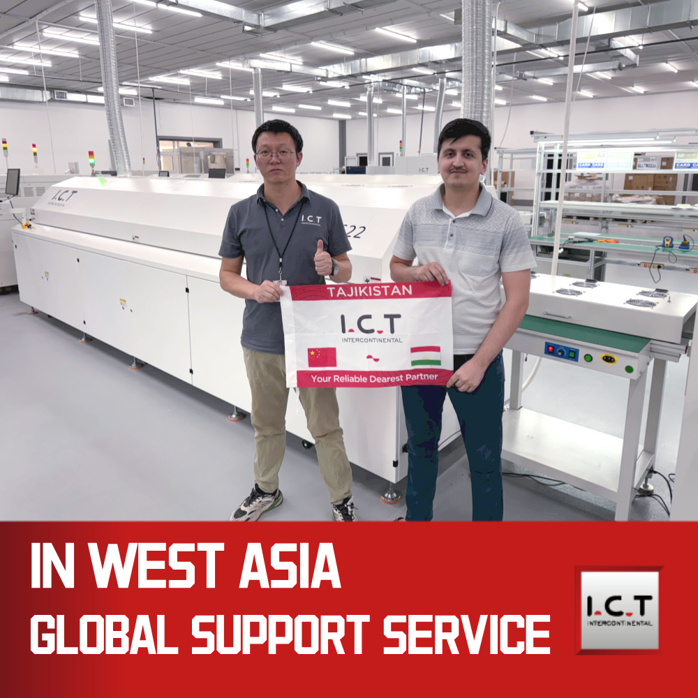 I.C.T | SMT Soudure Convoyeur Four à refusion à convection E-therm 10 zones Prix du prototype