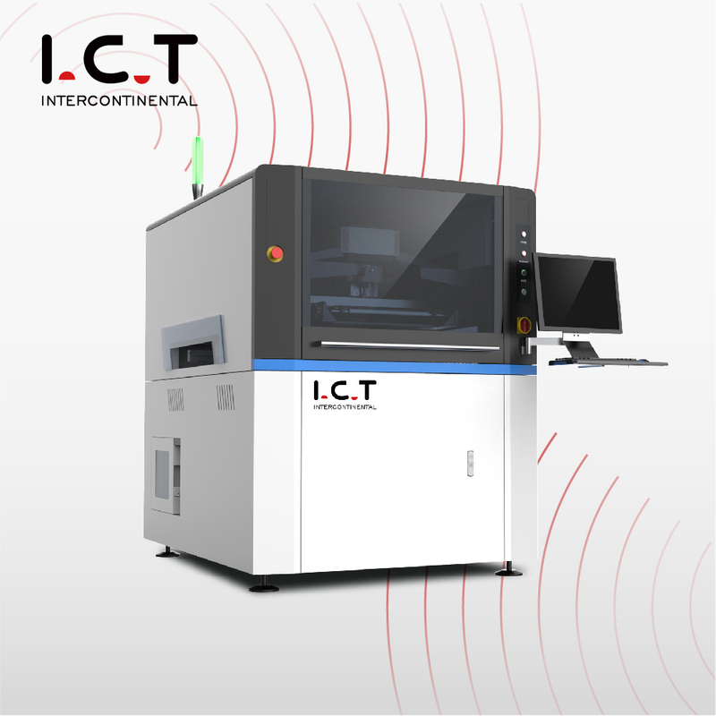 I.C.T |SMD Imprimante automatique de pâte à souder pochoir Machine d'impression d'écran PCB Machine d'impression