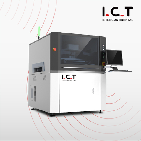 Entièrement automatique en ligne SMT LED Imprimante de pâte à souder pour cadre d'écran modèle haut de gamme I.C.T-6534
