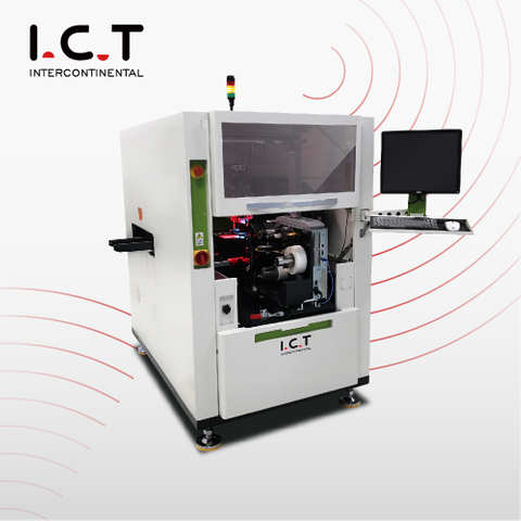 I.C.T |Machine de placement d'étiquettes de transfert automatique multifonction à 4 têtes SMT