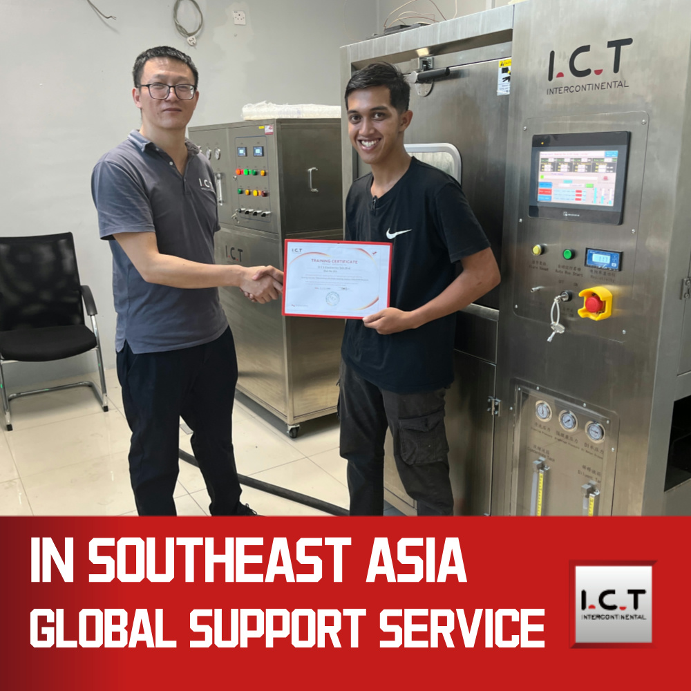 I.C.T Pneumatique pochoir PCBA Machine de nettoyage électronique PCB Aspirateur automatique