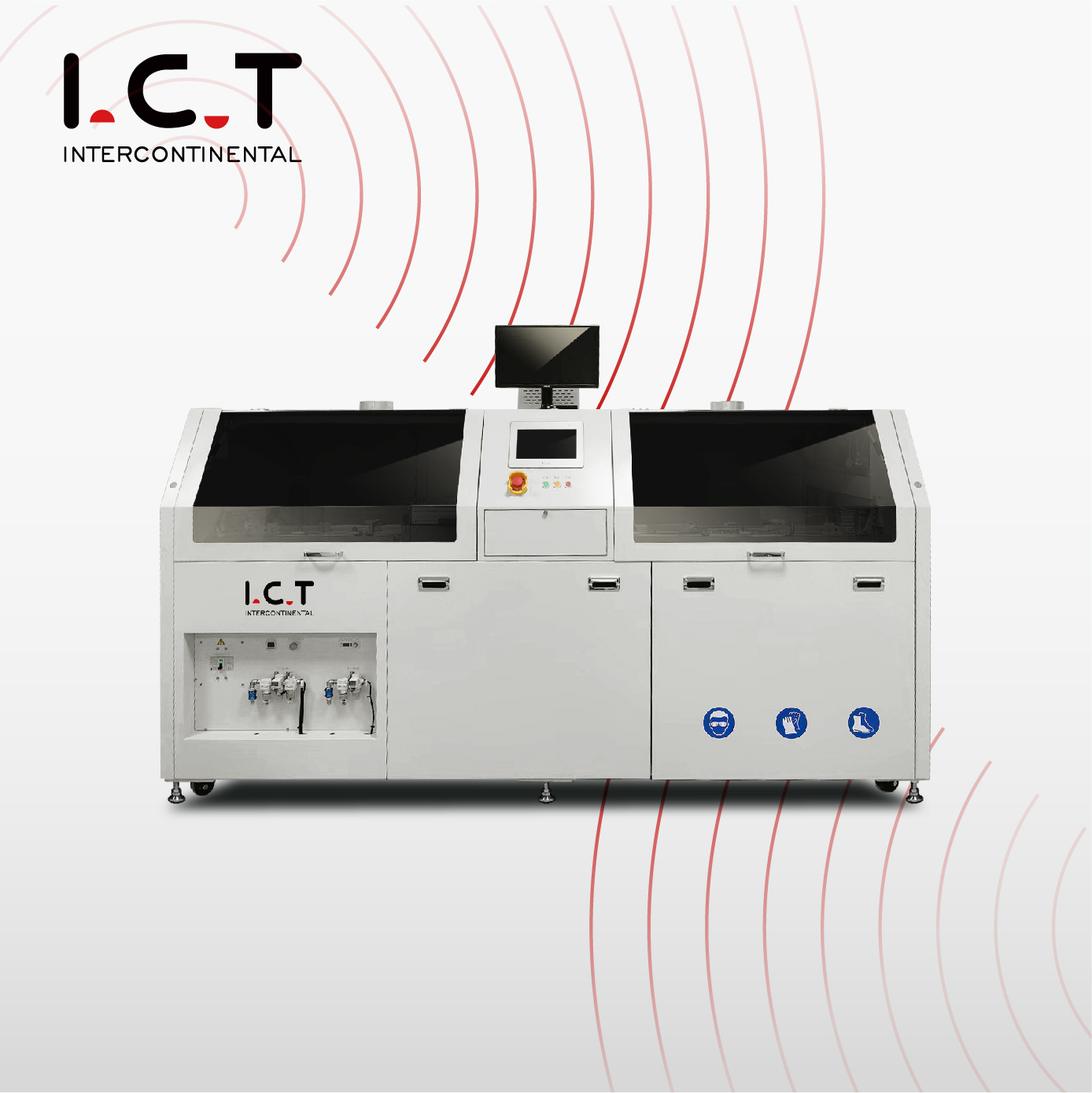 I.C.T - SS550 | Machine à souder d'onde sélective en ligne complète 