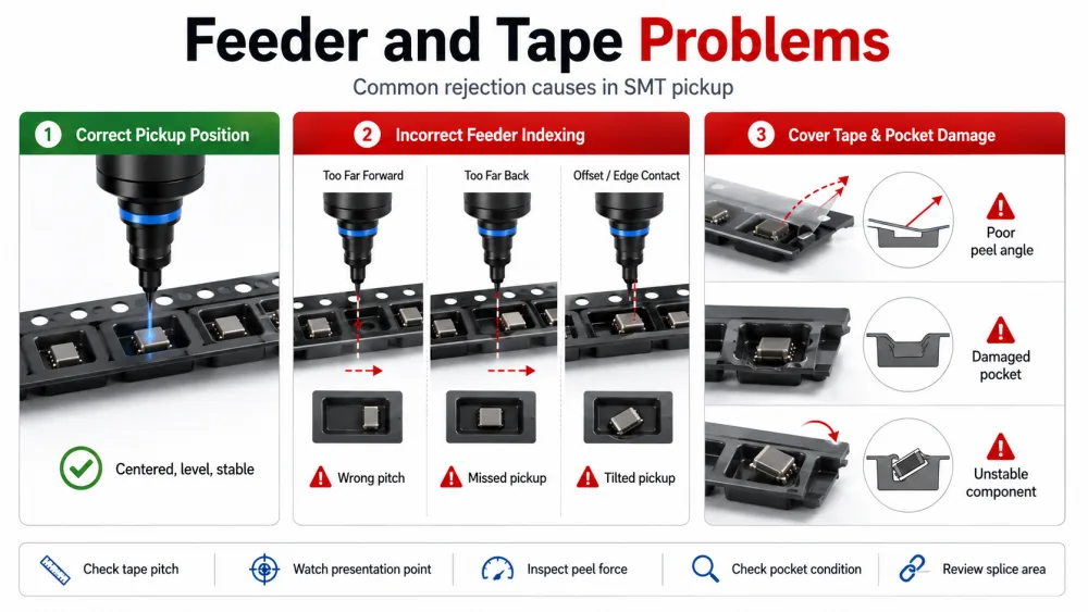 Les probl&egrave;mes de chargeur et de bande sont des causes courantes de rejet.webp