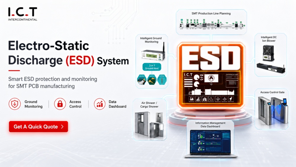 Syst&egrave;me de d&eacute;charge &eacute;lectrostatique (ESD) dans la fabrication SMT PCB