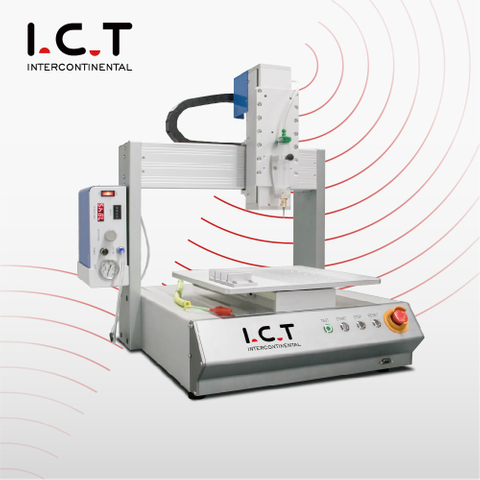 I.C.T | Machine à colle de paillasse cob 3 axes et distribution PCB En production SMT