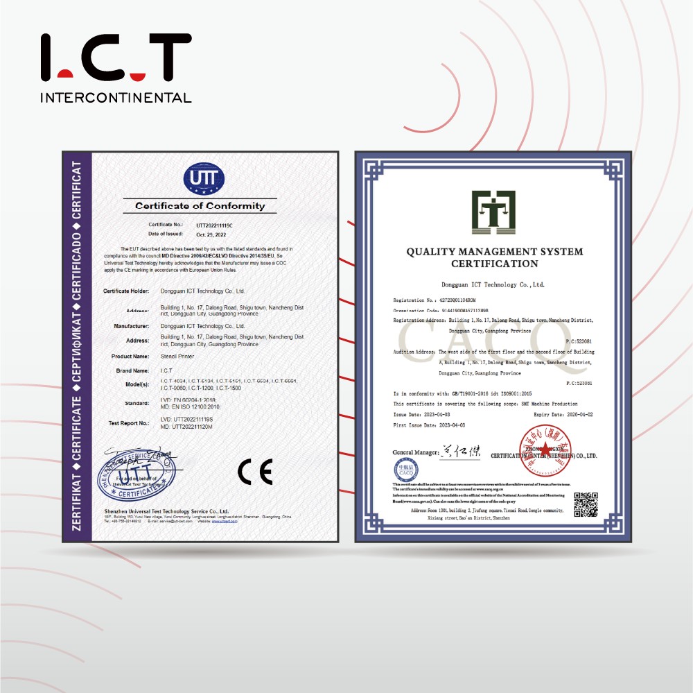SMTCertification des machines