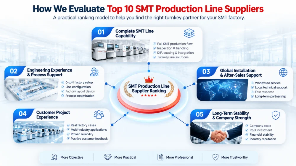 COMMENT &eacute;valuer les 10 meilleurs fournisseurs de lignes de production SMT.webp